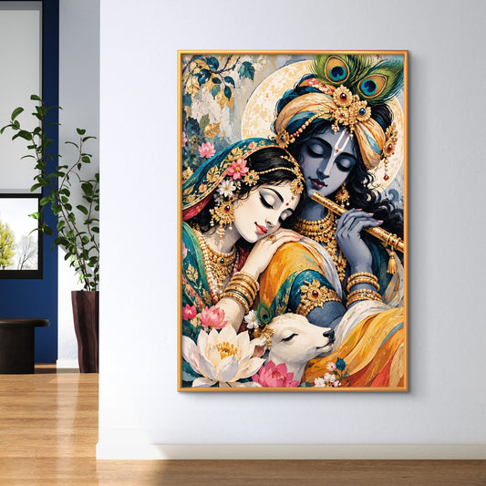 Radha Krishna Premium Canvas Painting - Premium Wall Art | Decor By Neon
