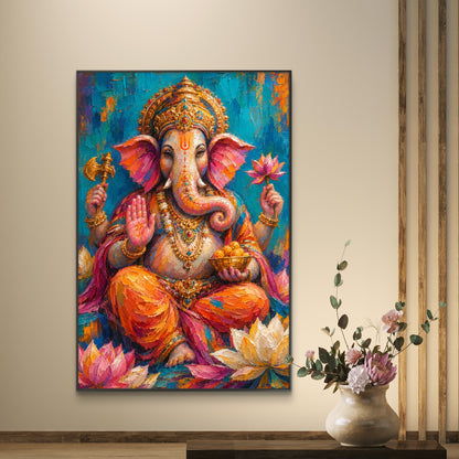 Lord Ganesha Premium Canvas Painting