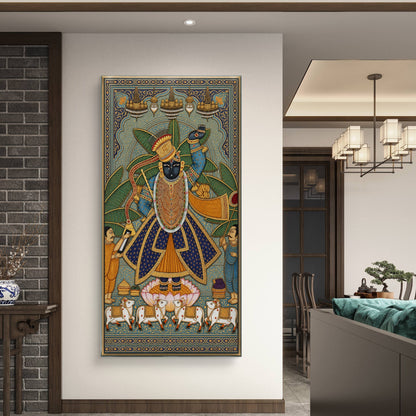 Traditional Pichwai Shrinathji Premium Canvas Painting