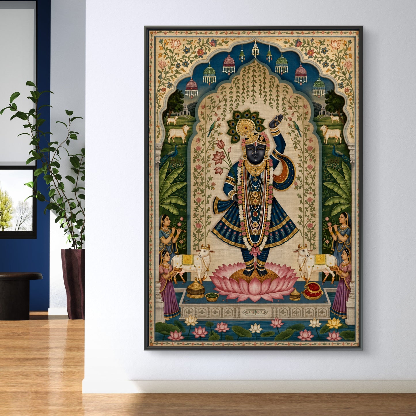Traditional Pichwai Shrinathji Premium Canvas Painting - Buy Online | Decor By Neon