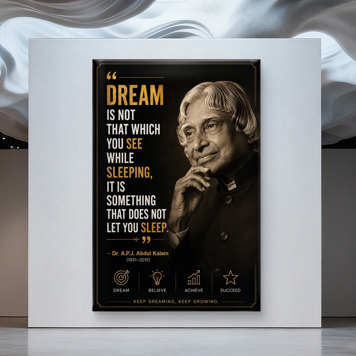 APJ Abdul Kalam Premium Canvas Painting - Buy Online | Decor By Neon