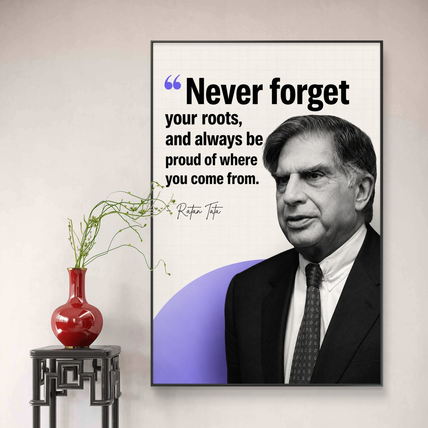 Ratan Tata Premium Canvas Painting - Buy Online | Decor By Neon