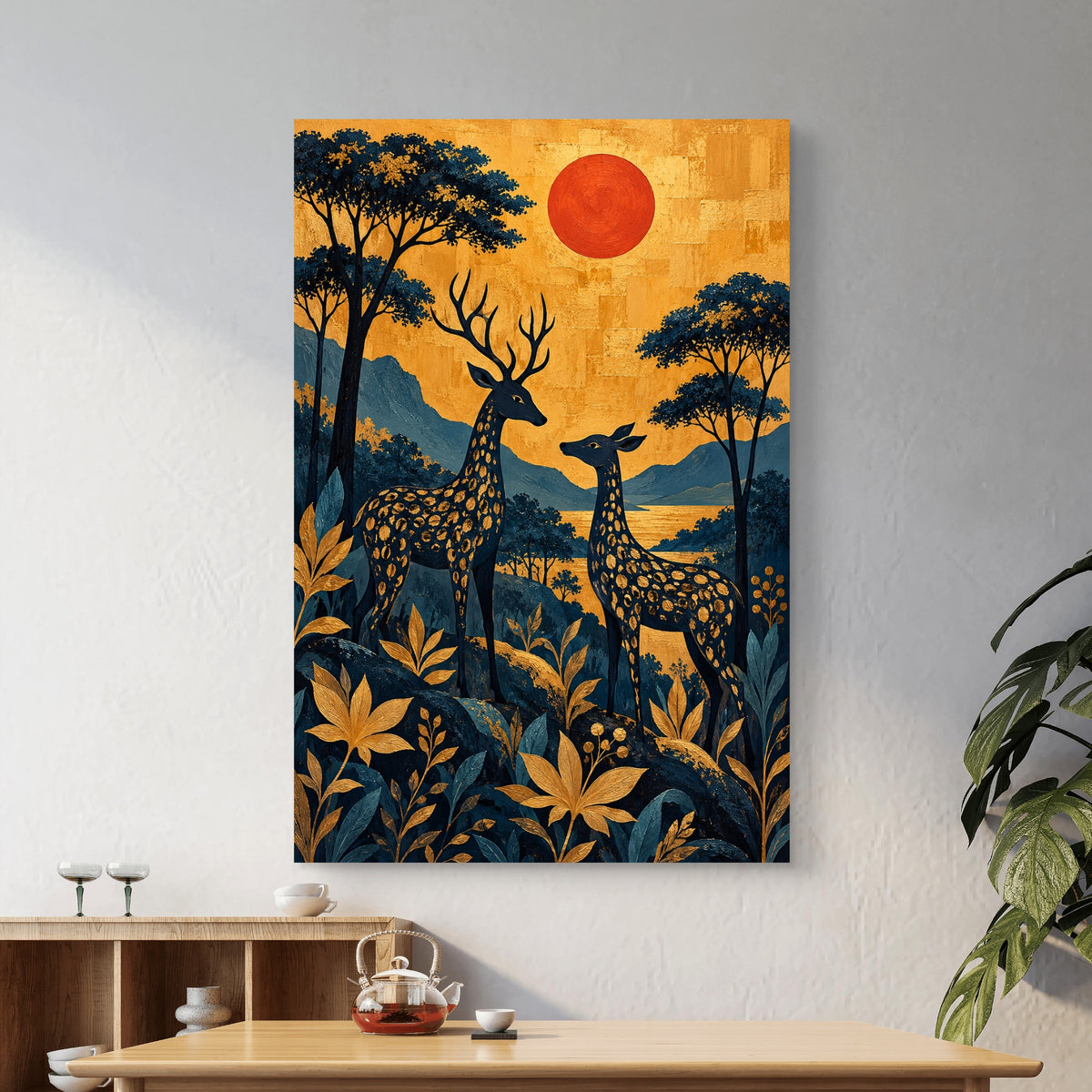 Modern Interiors Portrait Premium Canvas Painting - Buy Online | Decor By Neon