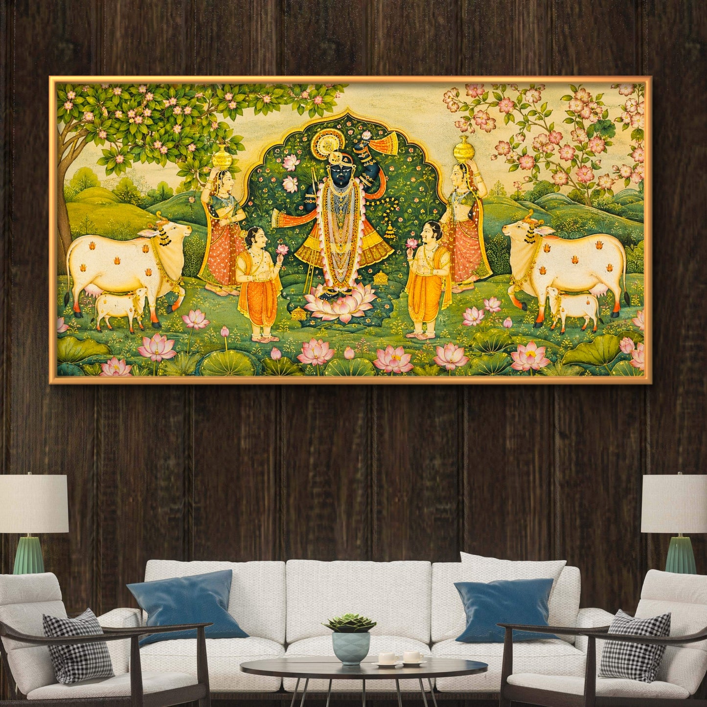 Traditional Pichwai Shrinathji Premium Canvas Painting - Buy Online | Decor By Neon
