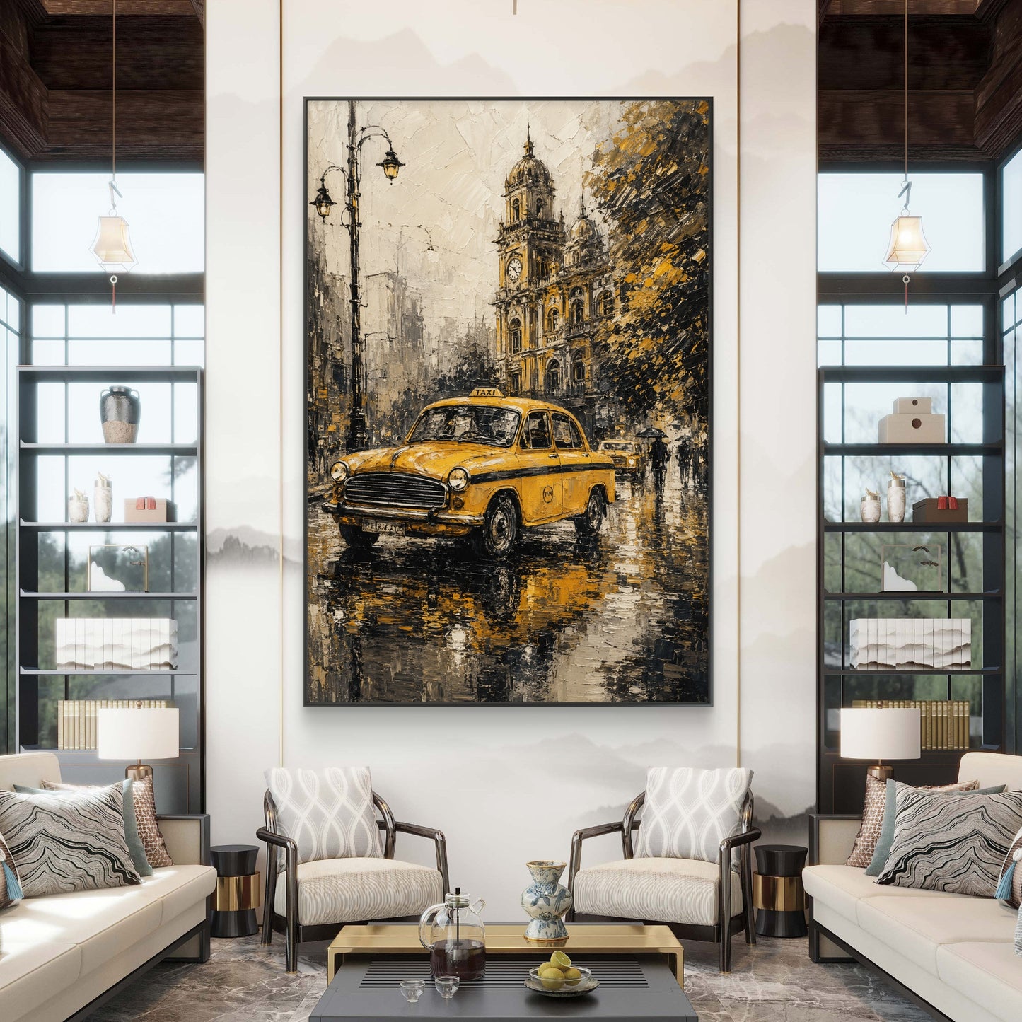 Modern Interiors Portrait Premium Canvas Painting - Buy Online | Decor By Neon