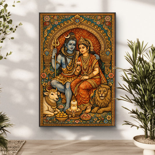 Lord Shiva Premium Canvas Painting - Canvas Wall Art | Decor By Neon