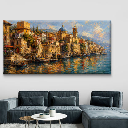 Banaras Ghat Premium Canvas Painting