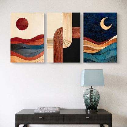 Set of 3 Abstract Art Premium Canvas Painting