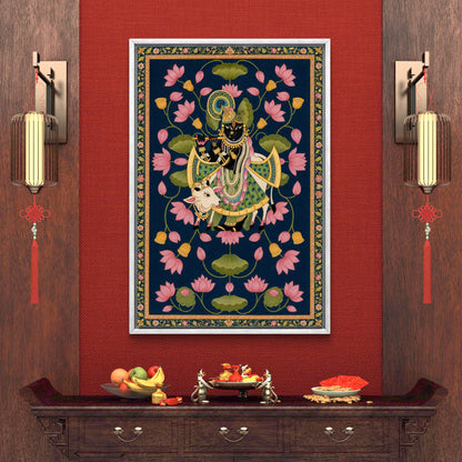 Traditional Pichwai Shrinathji Premium Canvas Painting
