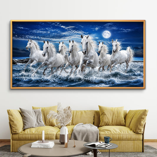 Seven Horses Premium Canvas Painting - Premium Wall Art | Decor By Neon