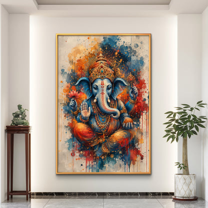Lord Ganesha Premium Canvas Painting