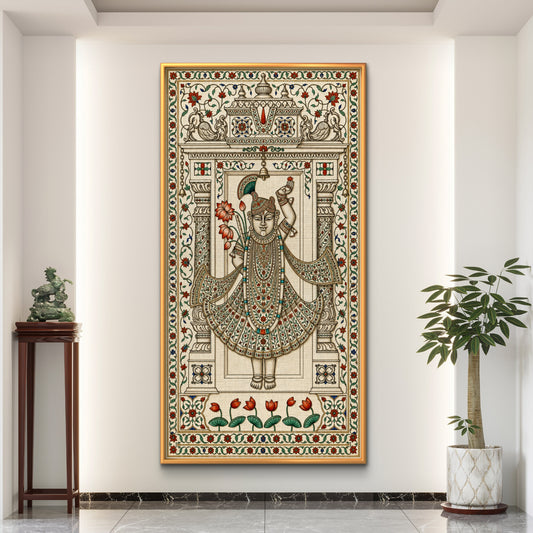 Traditional Pichwai Shrinathji Premium Canvas Painting - Premium Wall Art | Decor By Neon