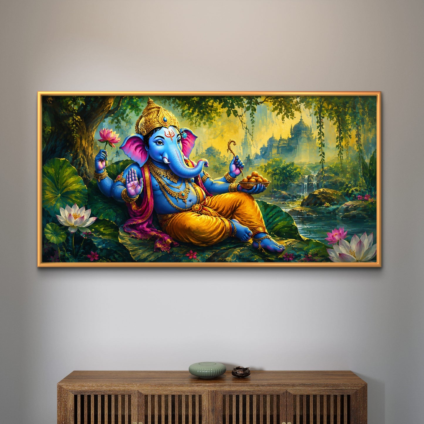 Lord Ganesha Premium Canvas Painting - Buy Online | Decor By Neon