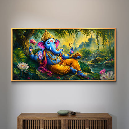 Lord Ganesha Premium Canvas Painting