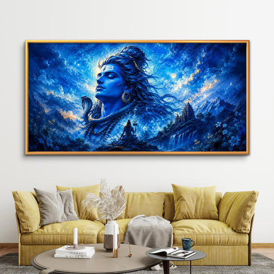 Lord Shiva Premium Canvas Painting - Premium Wall Art | Decor By Neon