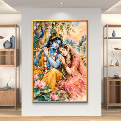 Radha Krishna Premium Canvas Painting
