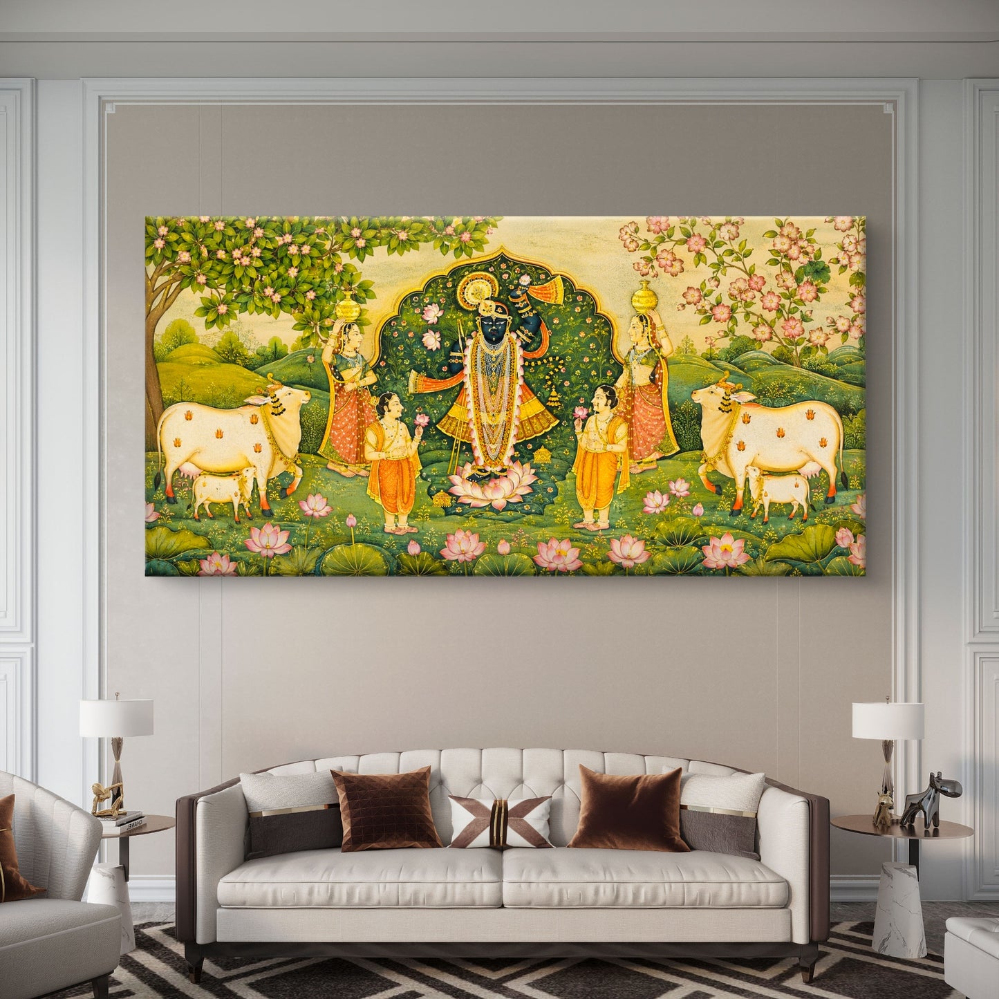 Traditional Pichwai Shrinathji Premium Canvas Painting - Buy Online | Decor By Neon