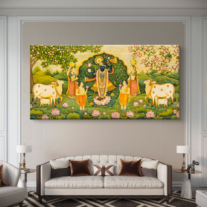 Traditional Pichwai Shrinathji Premium Canvas Painting