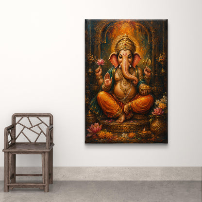 Lord Ganesha Premium Canvas Painting