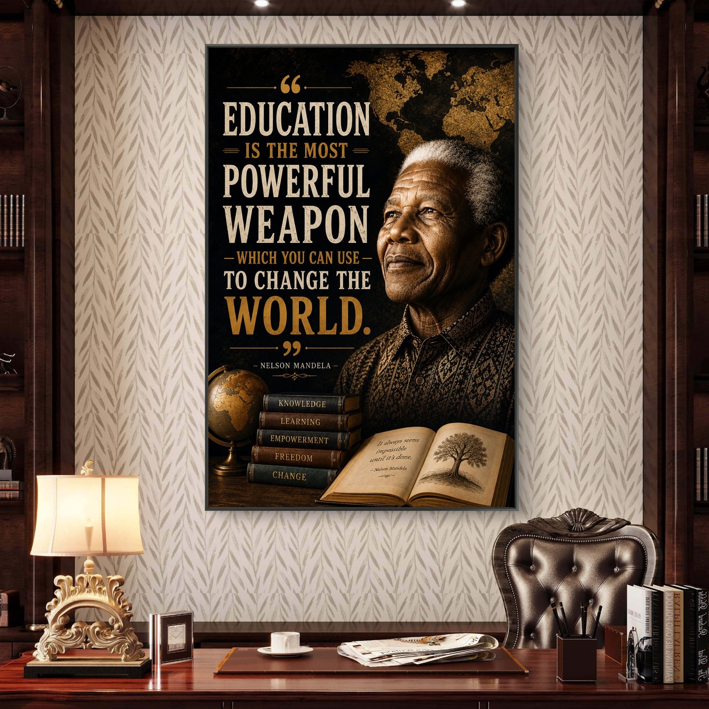 Nelson Mandela Premium Canvas Painting - Buy Online | Decor By Neon