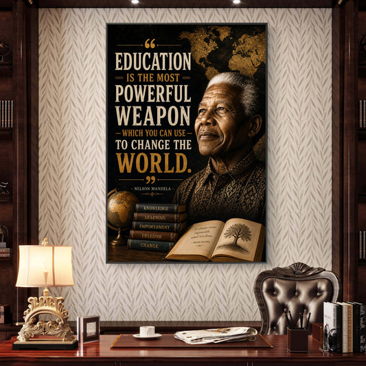 Nelson Mandela Premium Canvas Painting - Canvas Wall Art | Decor By Neon