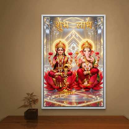 Ganesh Lakshmi Ji Premium Canvas Painting