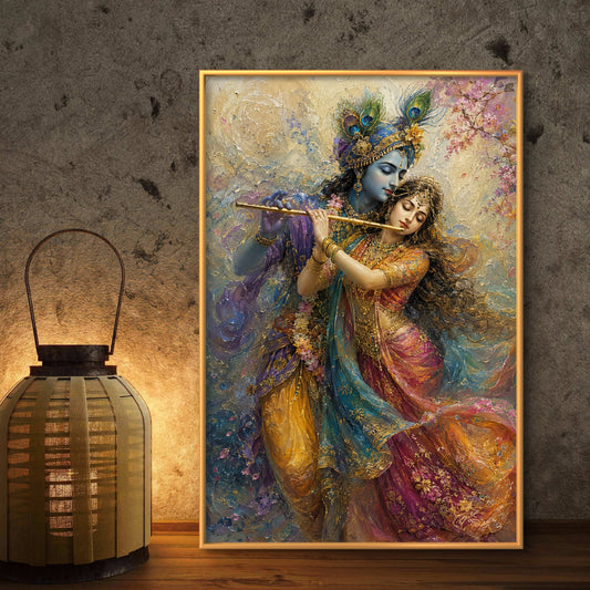 Radha Krishna Premium Canvas Painting - Premium Wall Art | Decor By Neon