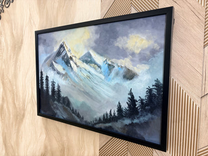 Whispers of the Himalayas Original & Exclusive Hand Painting 21 x 31 Inches  | Premium Canvas Wall Art  (Only 1 in Stock)