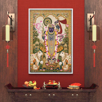 Traditional Pichwai Shrinathji Premium Canvas Painting