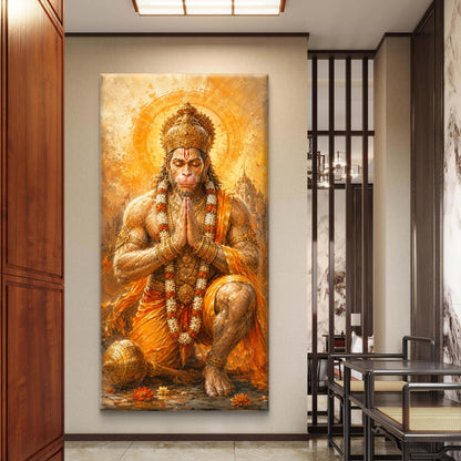 Lord Hanuman Premium Canvas Painting
