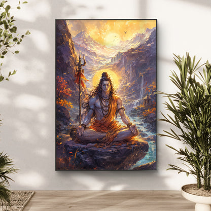 Lord Shiva Premium Canvas Painting