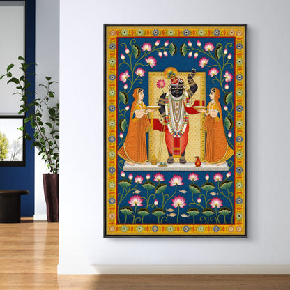 Traditional Pichwai Shrinathji Premium Canvas Painting