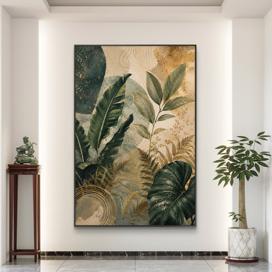 Botanical Luxury Premium Canvas Painting - Canvas Wall Art | Decor By Neon