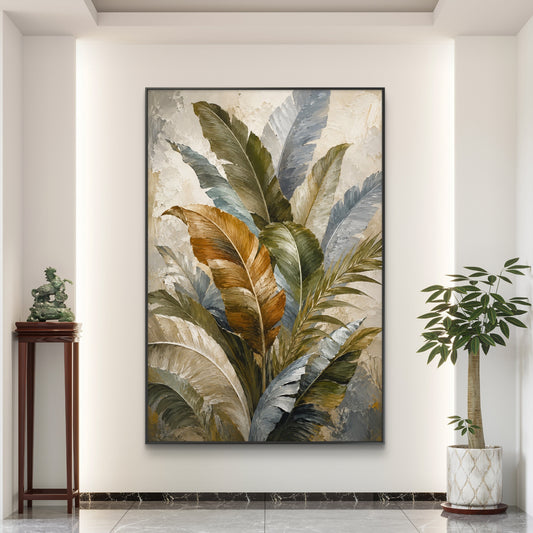 Botanical Luxury Premium Canvas Painting - Canvas Wall Art | Decor By Neon