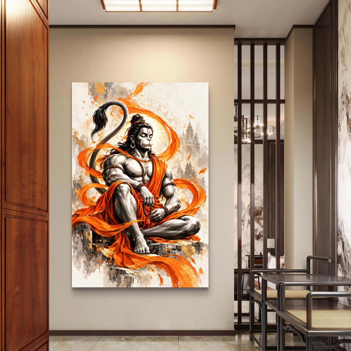 Lord Hanuman Premium Canvas Painting - Buy Online | Decor By Neon