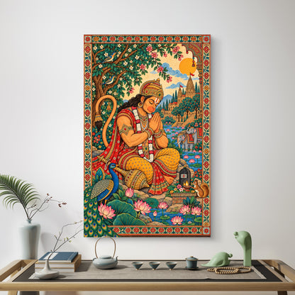 Lord Hanuman Premium Canvas Painting