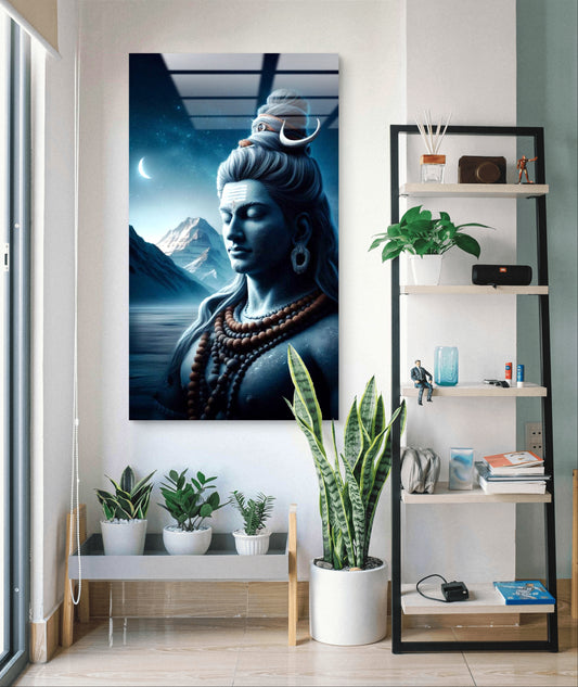 Shiva Premium Acrylic Wall Art for Home & Temple Decor