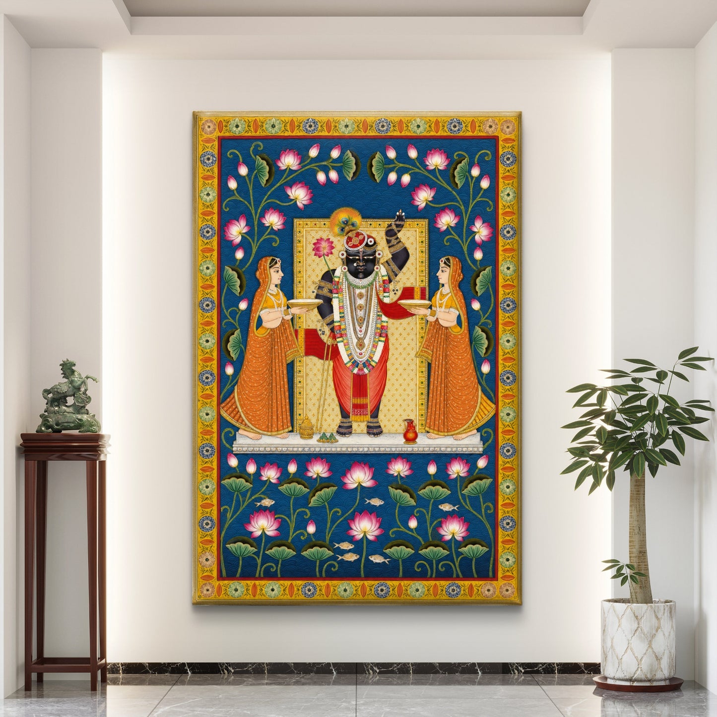 Traditional Pichwai Shrinathji Premium Canvas Painting - Buy Online | Decor By Neon