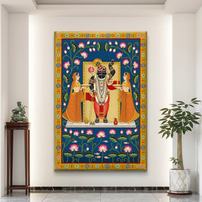 Traditional Pichwai Shrinathji Premium Canvas Painting