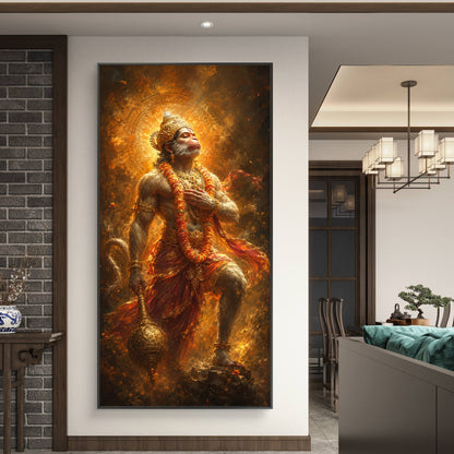 Lord Hanuman Premium Canvas Painting