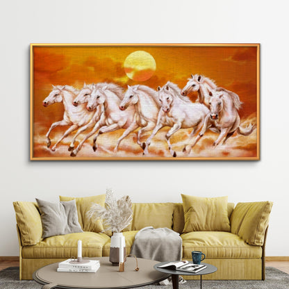 Seven Horses Premium Canvas Painting