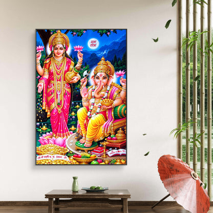 Ganesh Lakshmi Ji Premium Canvas Painting