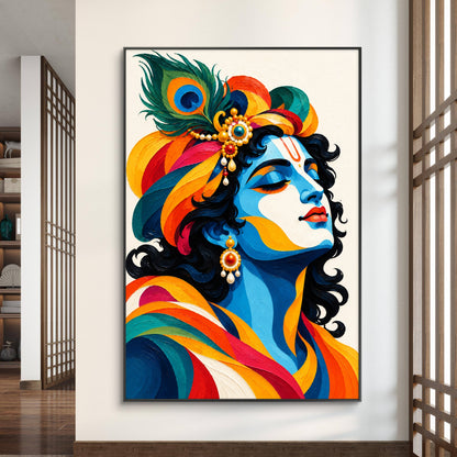 Lord Krishna Premium Canvas Painting
