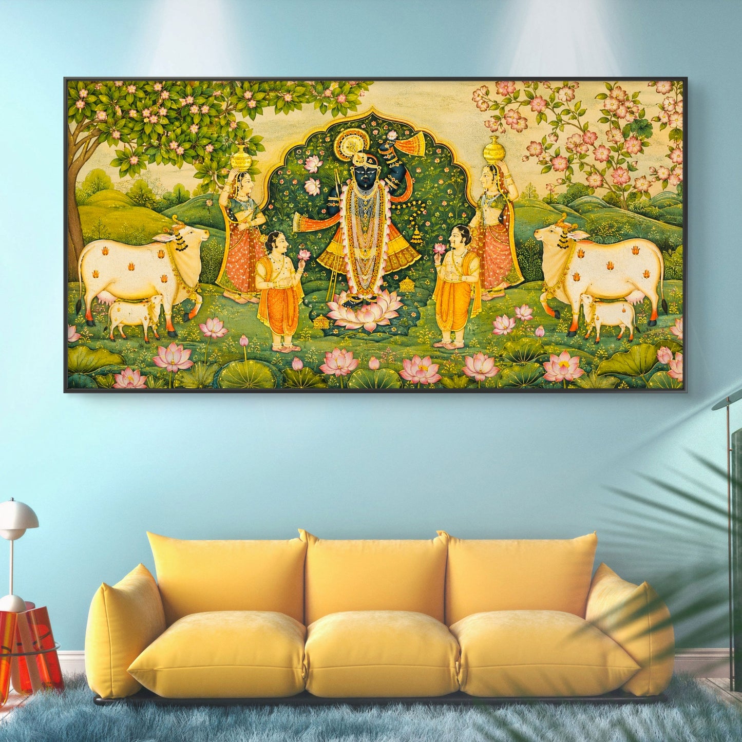 Traditional Pichwai Shrinathji Premium Canvas Painting - Buy Online | Decor By Neon