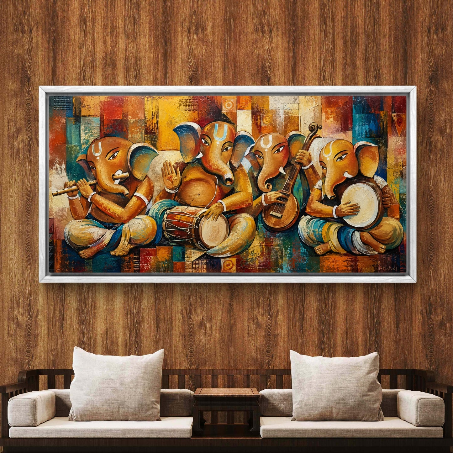 Lord Ganesha Premium Canvas Painting - Buy Online | Decor By Neon
