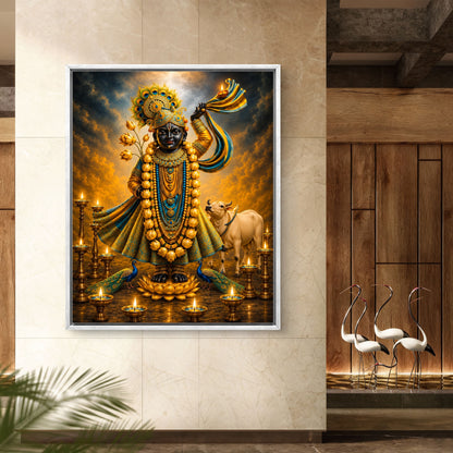 Traditional Pichwai Shrinathji Premium Canvas Painting