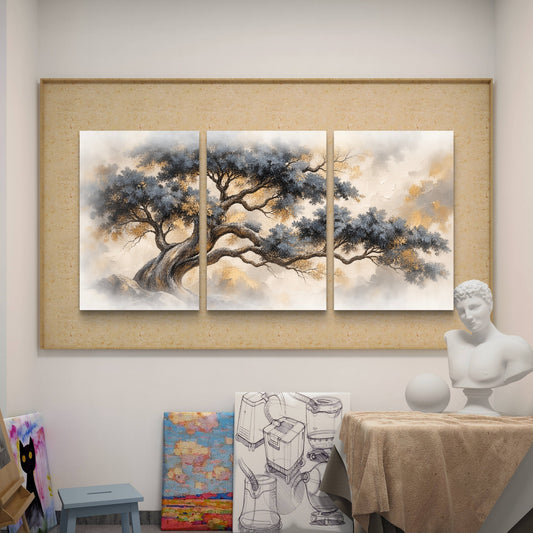 Set of 3 Abstract Art Premium Canvas Painting - Premium Wall Art | Decor By Neon