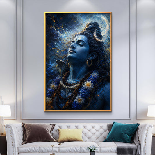 Lord Shiva Premium Canvas Painting - Premium Wall Art | Decor By Neon