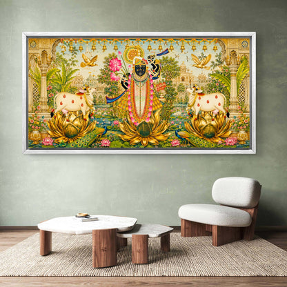 Traditional Pichwai Shrinathji Premium Canvas Painting
