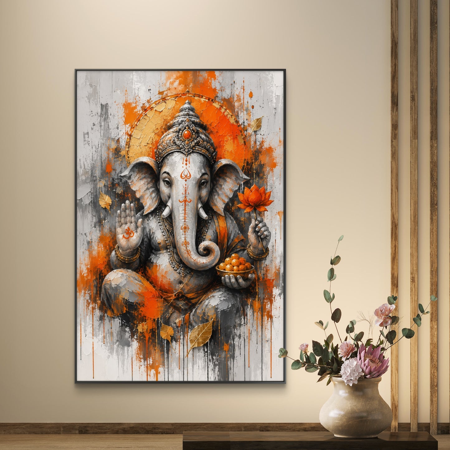 Lord Ganesha Premium Canvas Painting - Buy Online | Decor By Neon
